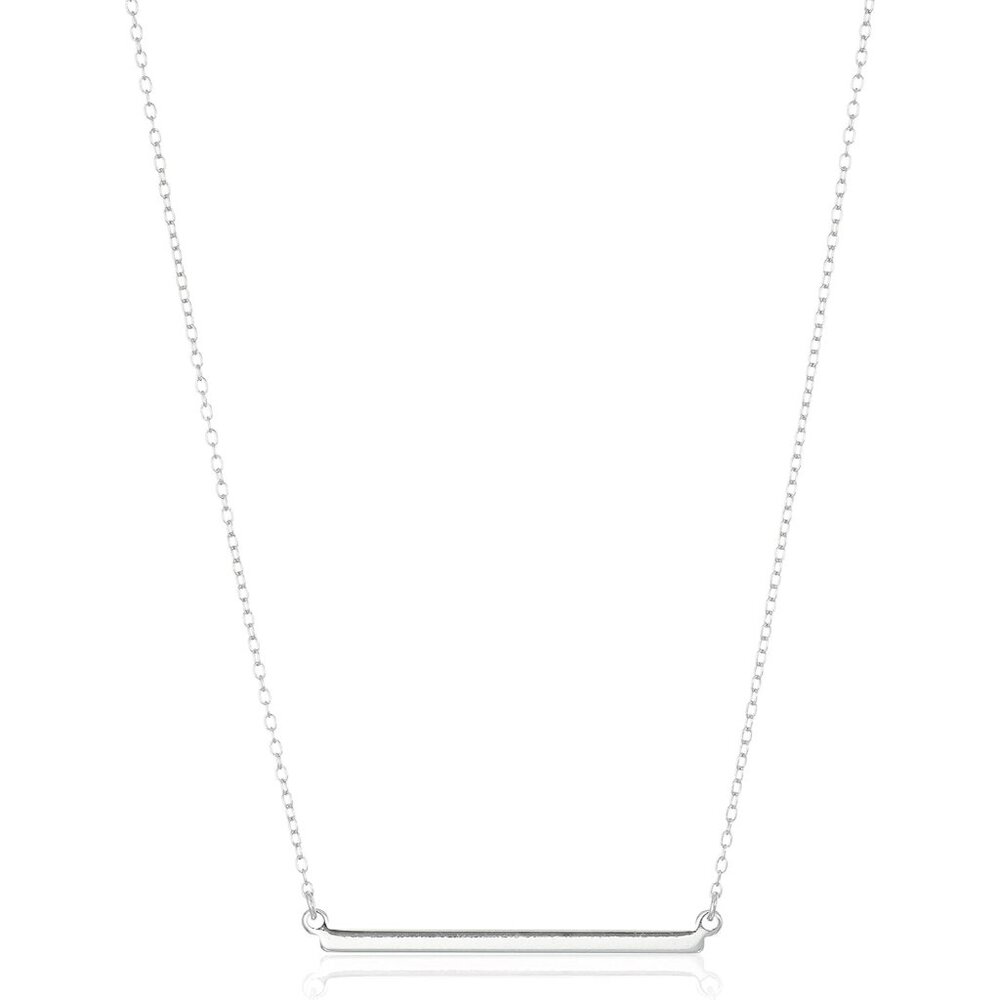 Women's Sterling Silver Horizontal Bar Necklace, 18"